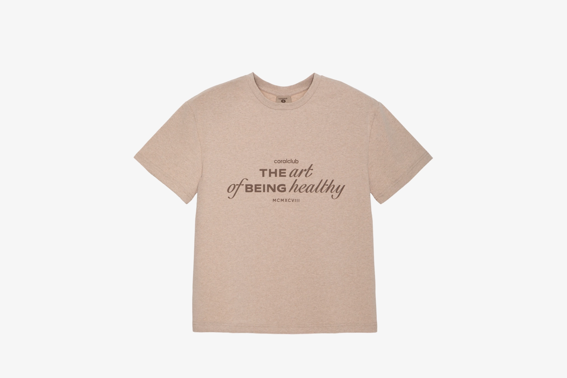 Unisex straight-fit T-shirt, beige